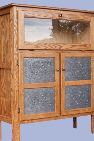 4 Tin Glass Top Pie Safe
